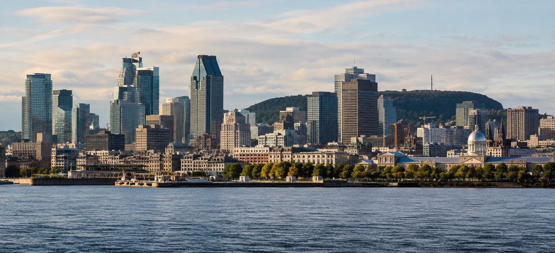 Quartier résidentiel de Montréal avec plex et balcons